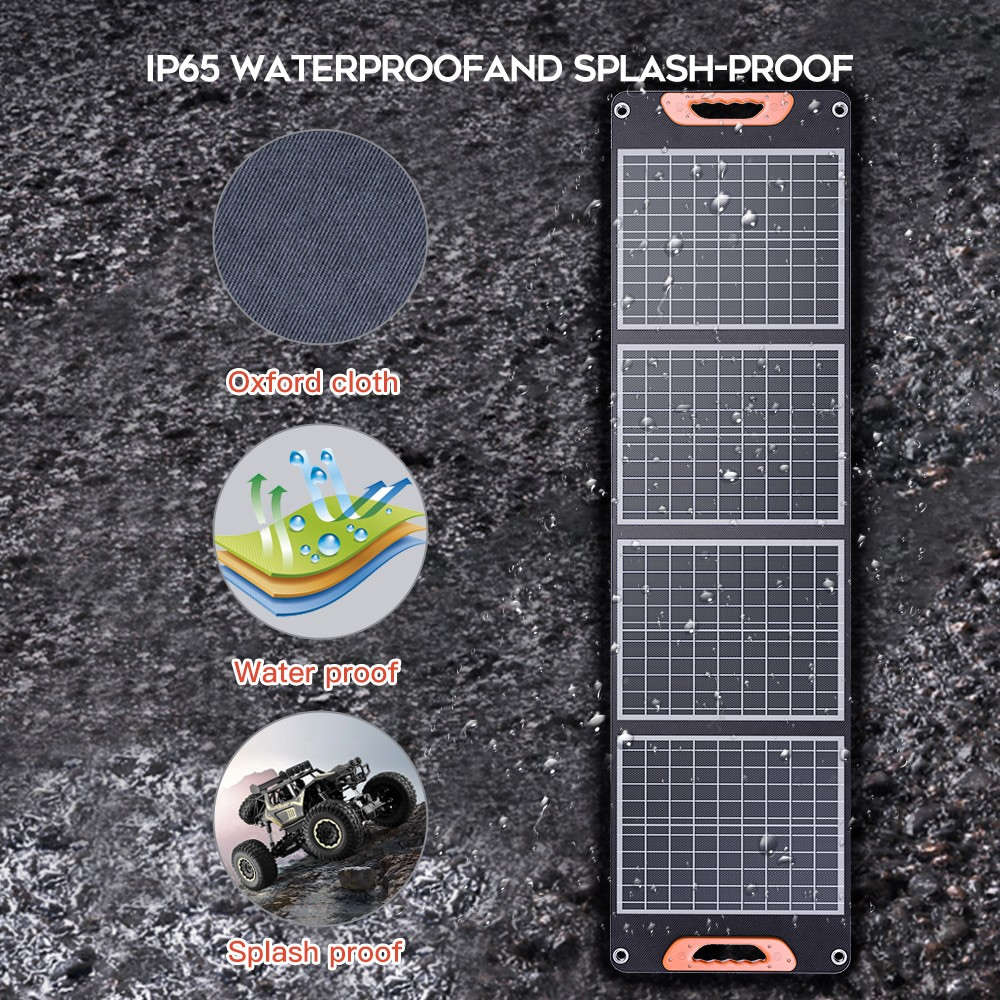 100 Watt Portable Solar Panel for Camping with Power Bank Foldable ETFE
