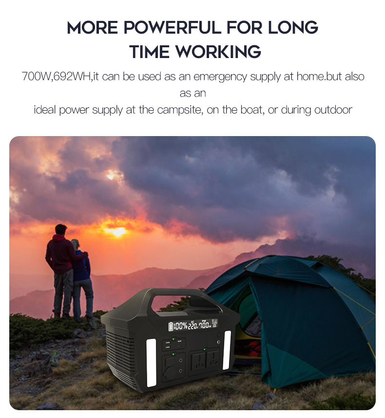 577.2Wh  500W Portable Power Station Power Bank with Pure Sine Wave AC Outlet
