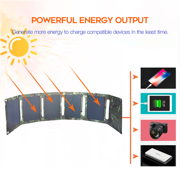 Wholesale Portable Foldable Solar Panel for Camping Power Station Battery Mobile Phone Charger