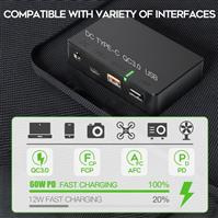Solar Charger Outdoor Portable Power Bank  power station with 4 Solar Panels
