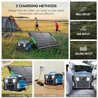 Portable 1000W Power Station Solar Generator Power Bank