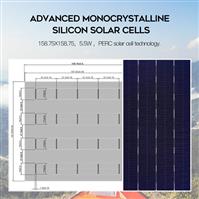 100W Mono Solar Cell Portable Foldable Solar Panel untuk Pengisi Daya Pembangkit Listrik